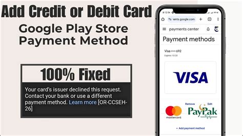 card issuer declined google play